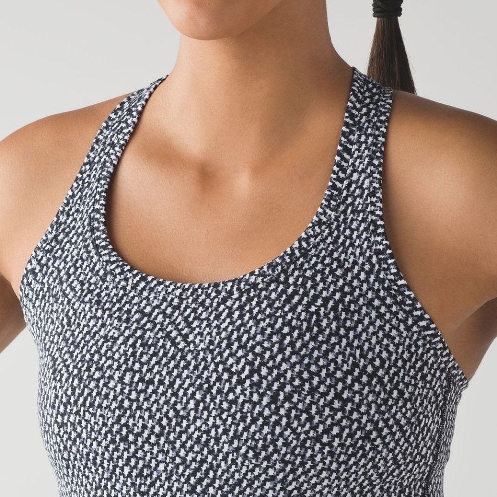 Lululemon Cool Racerback II Scatter Star Arctic Grey Black Size Small Approx - Picture 2 of 10